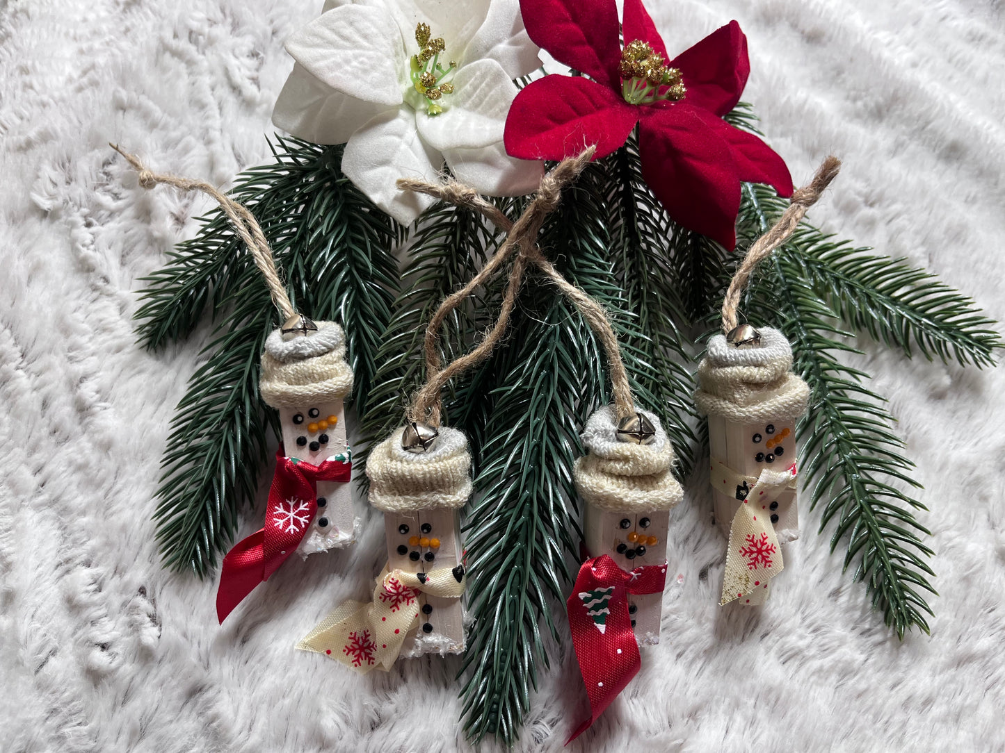 Hand Made Snowmen Ornaments