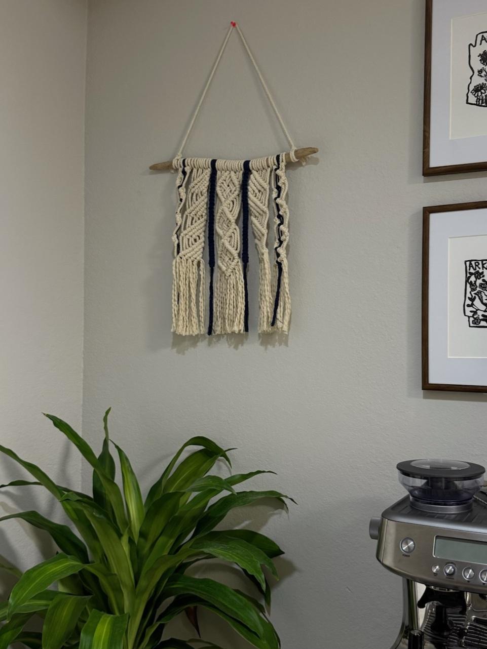 Medium size macramé piece.