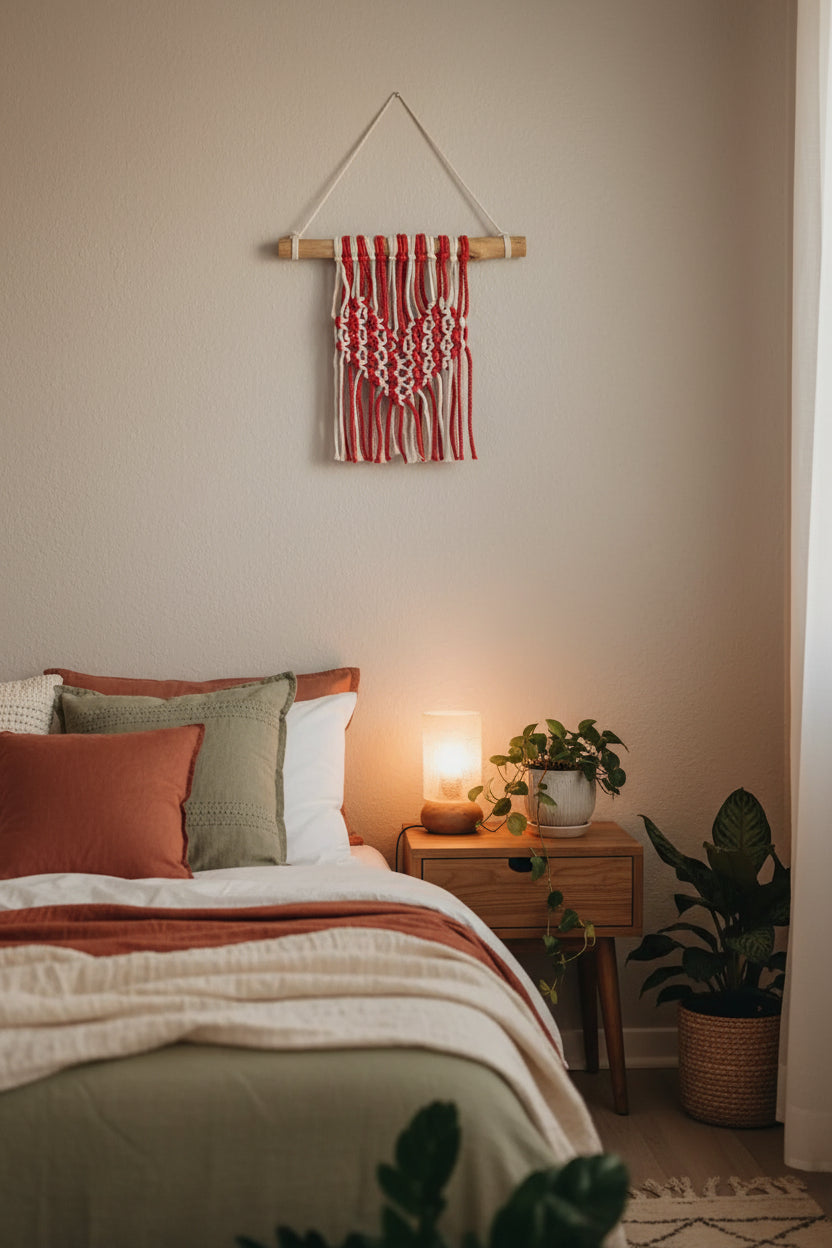 Red & White Heart Wall Hanging
