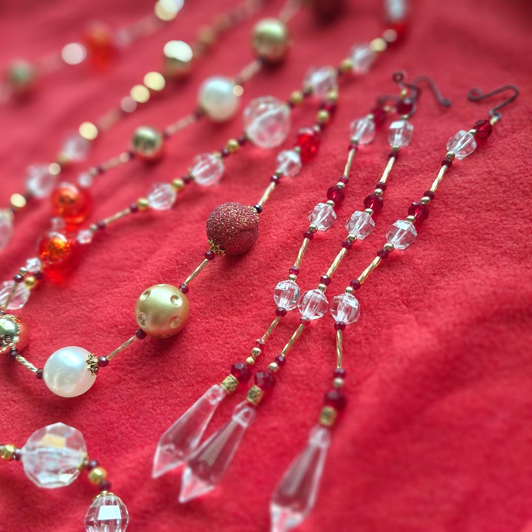 Beaded Crystal Garland sets with Icicles