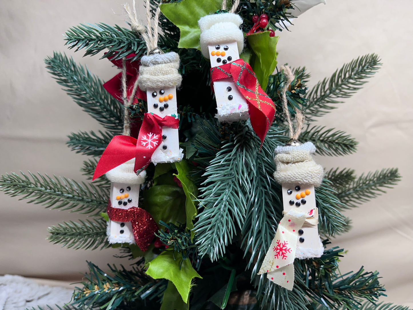 Hand Made Snowmen Ornaments