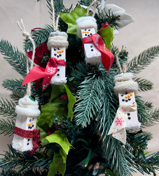 Hand Made Snowmen Ornaments