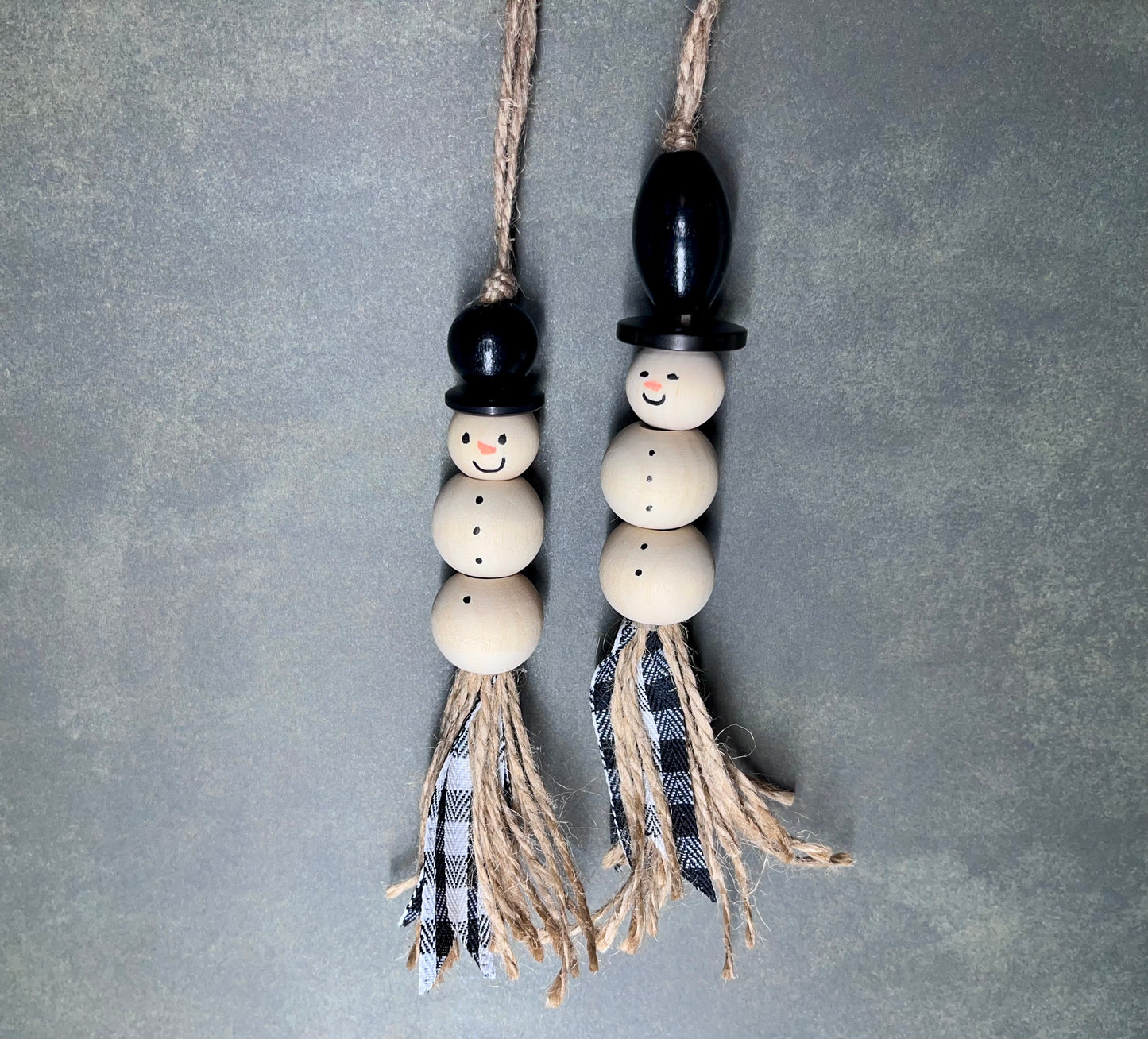 Hand Made Snowmen Ornaments