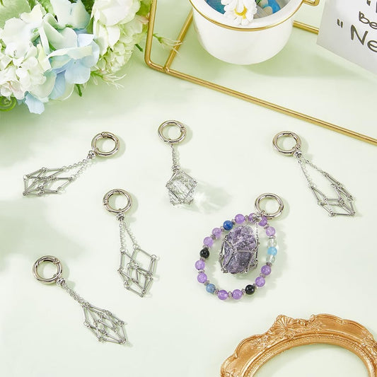 Crystal Cage Keychain Charm