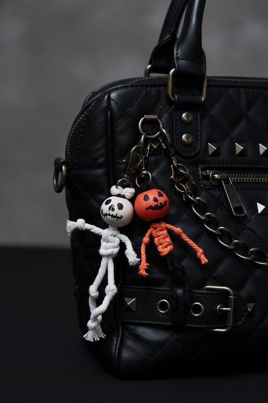 Macrame Skeleton Keychains