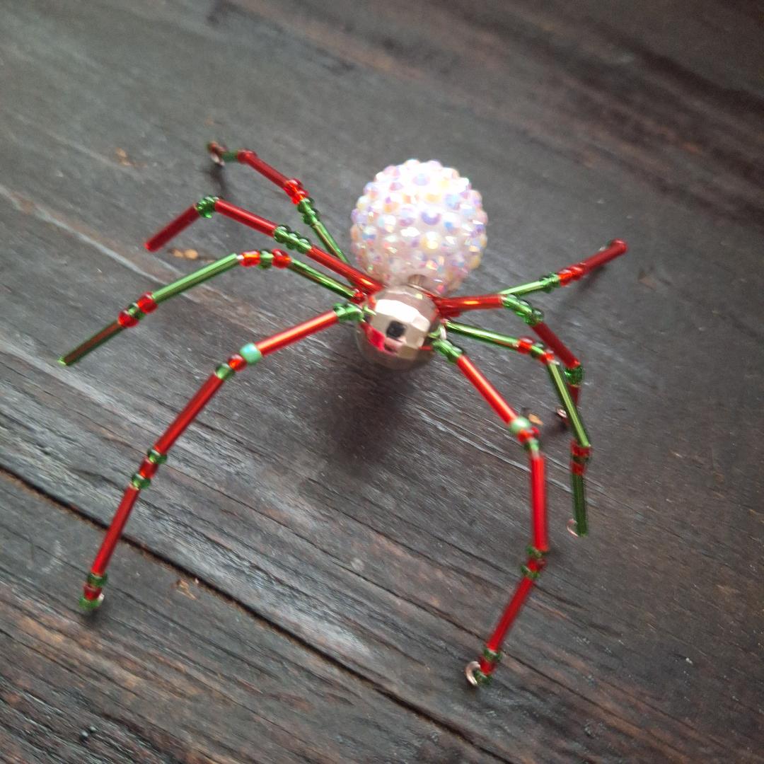 Christmas Beaded Spiders