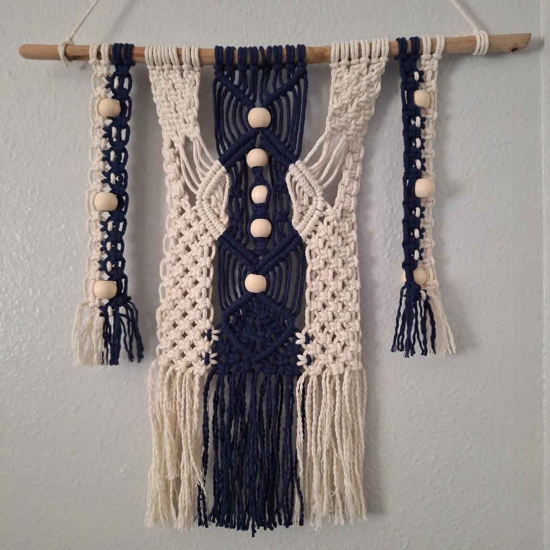 White & Blue Macramé