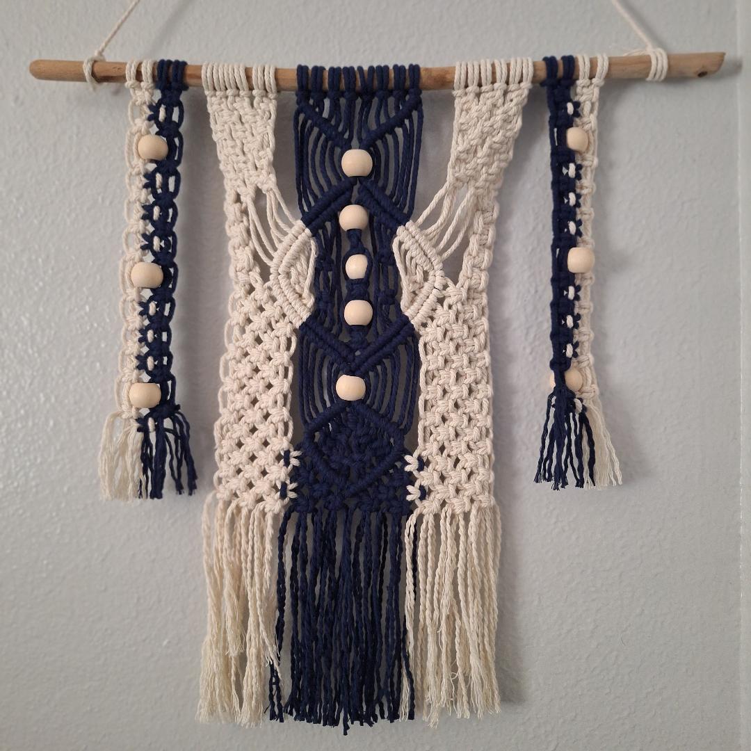 White & Blue Macramé