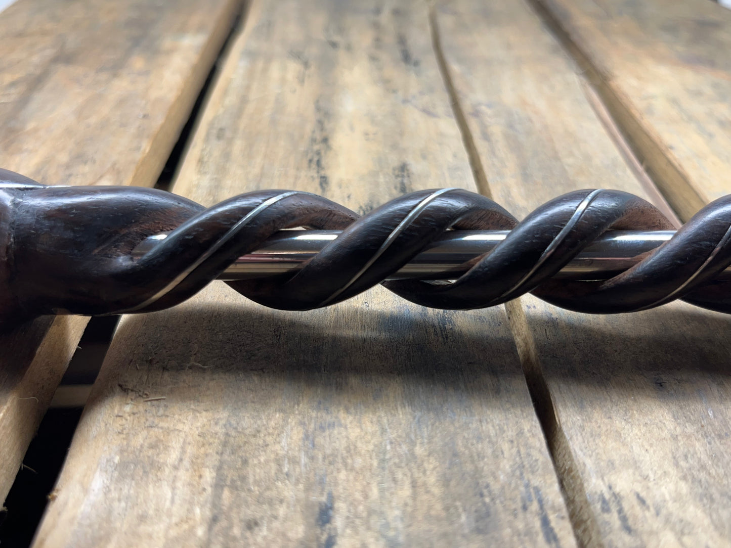 Single Point Crystal Metal Twist Wood Wand