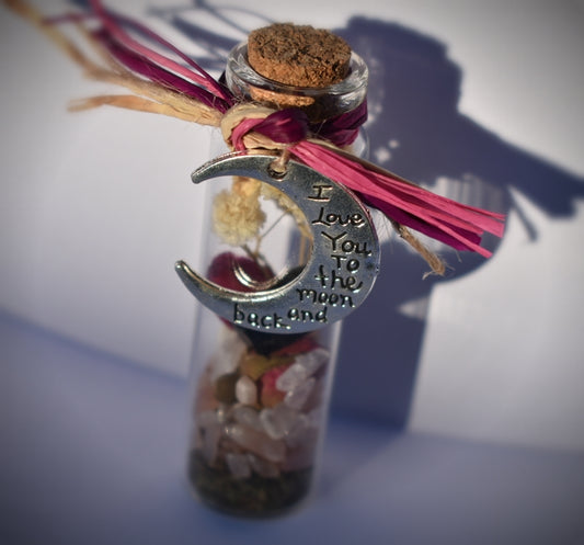 Love & Friendship Tall Little Spell Bottle